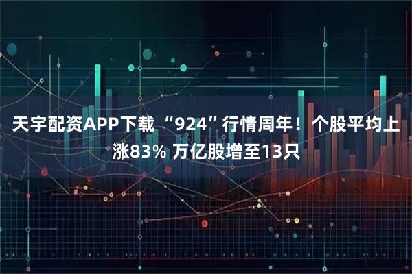 天宇配资APP下载 “924”行情周年！个股平均上涨83% 万亿股增至13只
