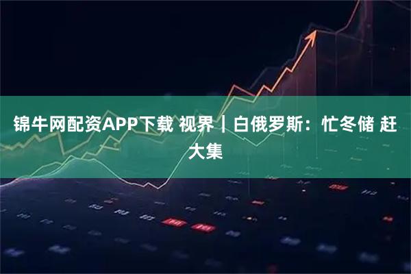 锦牛网配资APP下载 视界｜白俄罗斯：忙冬储 赶大集